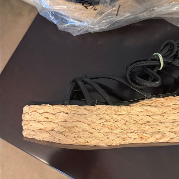 NWT. Seychelles Black Espadrille “Made for This” Wedge Sandals - Picture 6 of 11